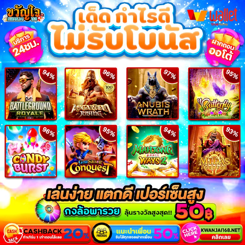 ขวัญใจ168 ฝาก 10 รับ 100